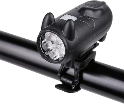 VHV - Fietslamp met Hoorn USB Oplaadbaar - LED Koplamp Fiets voor Nacht Rijden - heldere LED, eenvoudige montage - voor Stadsfiets, Schoolfiets, Mountainbike en Nacht Rijden