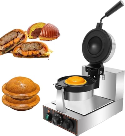 Dubbele Wafelpers - Panini Grill - Lekker Eten - Dubbelzijdig Verwarmen - 50x39x30 cm - Zilver