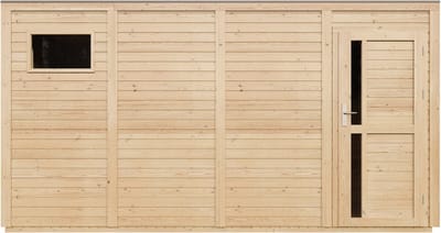 Timbela M327F1+M327G - Houten tuinhuis - 8,16 m² - 202x404xH216 cm - met vloer