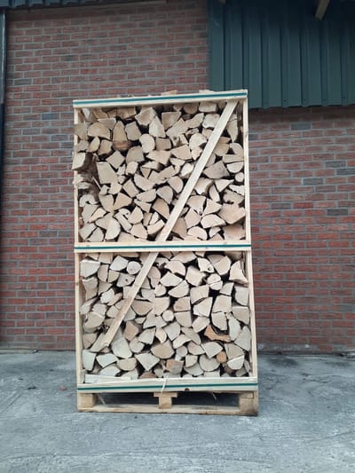 Haardhout mix, Eik, Beuk | XXL pallet 2,0 kuub strak gestapeld