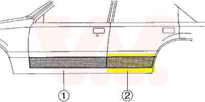 Van Wezel - PLAATWERKPANELEN AUTODEUR VOOR FIAT UNO I 1983-1989 DUR860945VWAN