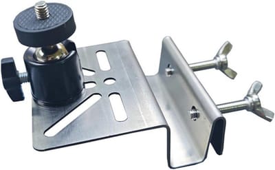 Camera Bevestiging - Goot Houder - Buiten Bewaken - 360 Graden Draaibaar - 1/4 Inch Schroefdraad - Zilver