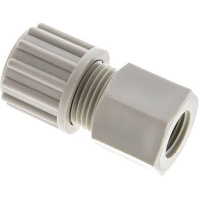 12x10mm & G1/4'' PP Rechte Knelfitting Binnendraad 10bar
