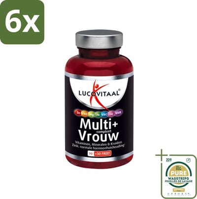 Lucovitaal - Vitaminen - Multi + Compleet Vrouw - 120 Tabletten - Voordeelverpakking - 6 stuks - Energie vrouw - Vitaliteit vrouw