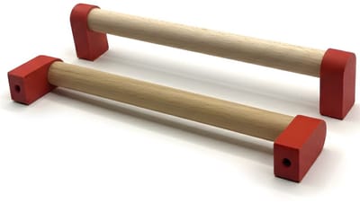 Home 3D® - Handgrepen Rood - 2 Stuks - 160mm - Beukenhout - Gemaakt in Nederland - Inclusief Schroeven - Voor Keuken, Kast en Meubel