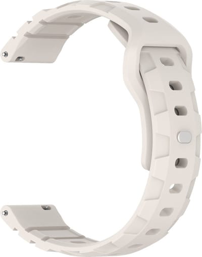 Siliconen bandje - geschikt voor Garmin Venu 2s / 3s / 4 (41mm) / Vivoactive 4s / Forerunner 255s / 265s - Huawei Watch GT 5 Pro - 42mm / GT 6 / GT 5 / GT 4 - 41mm - sterrenlicht