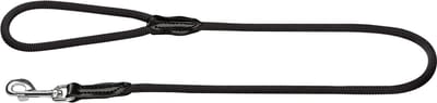 Hunter Looplijn Freestyle Nylon Rond Zwart - Hondenriem - 110x1 cm