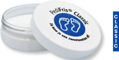 Pedifris® Classic - Tegen Zweetvoeten - Middel tegen stinkvoeten - Putjeszolen - Stinkende schoenen - Voet poeder - Schoen poeder - Pedispray - Pedifresh - Pedicare - Schoen deodorant - voetengeur - kalk nagel - voet schimmel