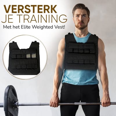 Padisport Gewichtsvest 20 kg - gewichtsvest - Weighted Vest - verzwaringsvest - Weight Vest - zwart
