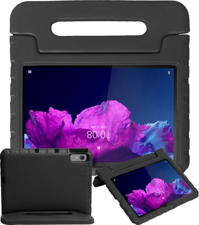 Hoesje - Geschikt voor Lenovo Tab P11 Plus - Kinderhoes Shockproof Bumper - Kidsproof Case - Tablethoes - Kinder Hoes Cover - Zwart