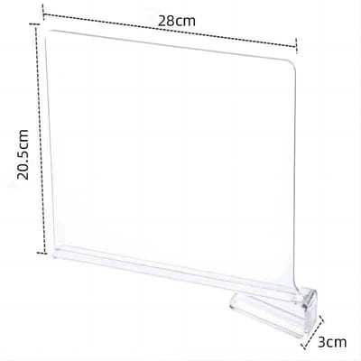 Étagère de tri pour organiser les vêtements de garde-robe Séparateurs Baffle en acrylique pour vêtements Organiser le rangement des jeans et pantalons white
