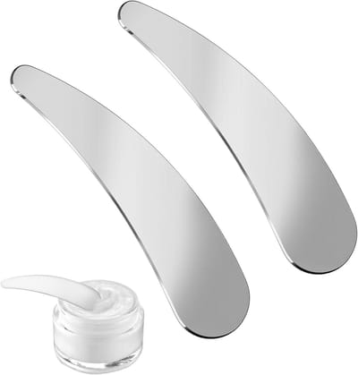 Allecto Plus - 2x metalen spatels voor cosmetica - gezichtsmasker