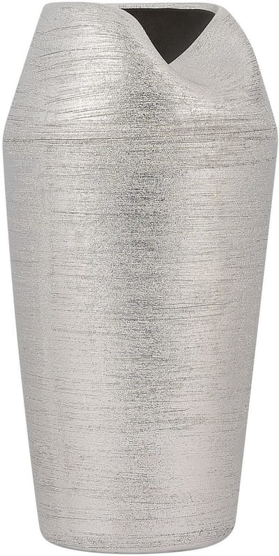 APAMEA - Decoratieve vaas - Zilver - Keramiek