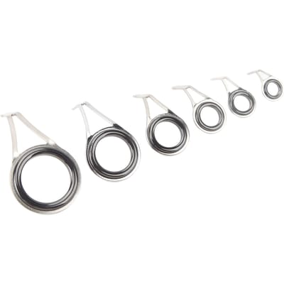 6PCS Anneaux de Guidage de Canne Kit de Réparation de Scion Acier Inoxydable Céramique Taille Variée Accessoire de Pêche pour Canne DIY Canne à Pêche gray