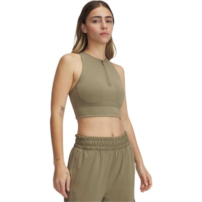 Under Armour Meridian sportbeha met ritssluiting aan de voorkant voor dames (Bruin)