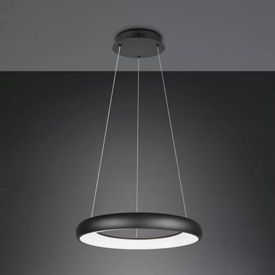 Trio Lighting Cardona hanglamp, Ø 62 cm, zwart, CCT, metaal