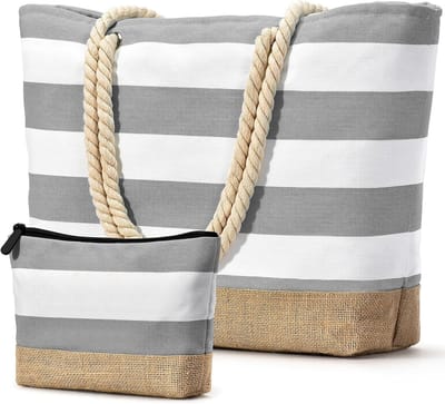 oscaurt Strandtas, badtas, XXL, shoppertas, dames, schoudertas, waterdicht, strandtas met ritssluiting, opvouwbare reistas, sporttas
