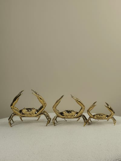 Blitzdeco - Messing Krab - Decoratief Figuur - Goud - Gedetailleerd Design - Large