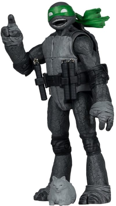 McFarlane Toys Teenage Mutant Ninja Turtles Page Punchers Action Figure Michelangelo (Black White & Green) (Red Platinum Edition) 13 cm Action Figuur