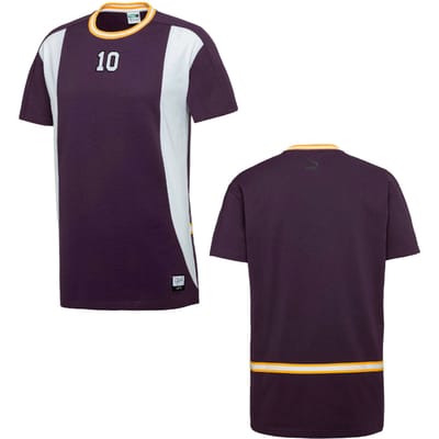 Puma X Clyde NBA Heren T-shirt Korte Mouw Top Paars 572474 91 Z28A