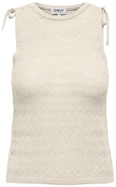 Only Aggie Mouwloos T-shirt Beige L Vrouw