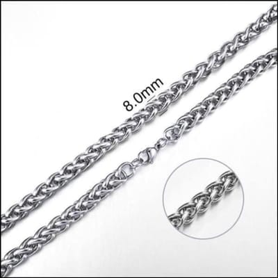Aramat Jewels | Halskettingen | Vossenstaart Halsketting RVS 75 cm – 8 mm | | | |8mm | Staal | Volwassenen | Verkleurd niet