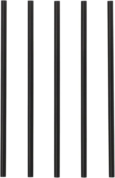 Herbruikbare shake-rietjes PP Ø 0,7 cm · 22 cm zwart (200 stuks)