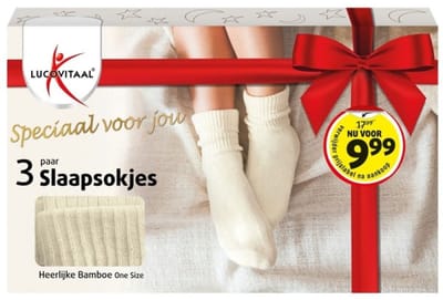 Lucovitaal Giftbox Slaapsokjes - One Size - 3 paar