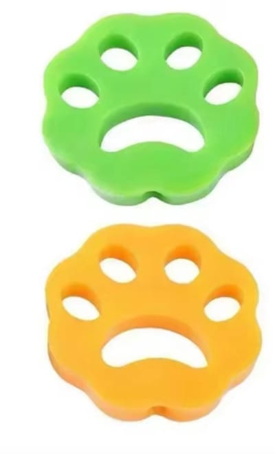 Haarverwijderaar - Wasmachine accessoire - Pluizenverwijderaar - Pet Hair Remover - Compact formaat - Oranje en Groen