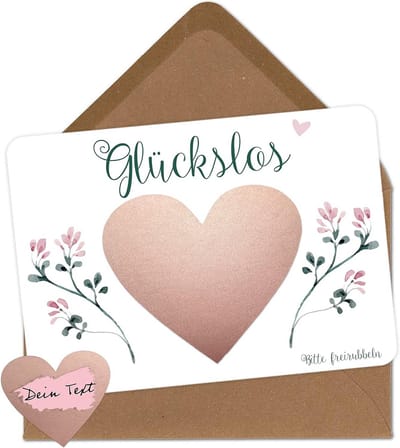 5 Kraskaarten Zelf Omschrijven | Persoonlijke Cadeaukaart | Valentijnsdag & Bruiloft