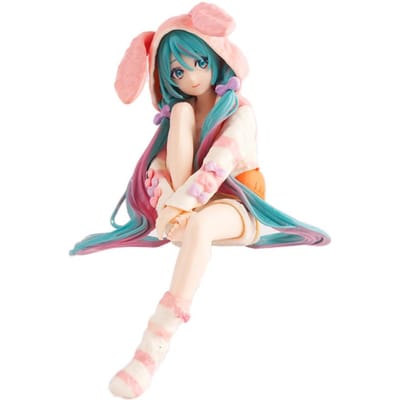 15CM Anime HATSUNE MIKU Figuur Noodle Stopper Figuur Konijnenoren Pyjama PVC Decoratie Model Speelgoed Actie Figuur Collectie Cadeaus