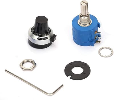 Precisie Potentiometer - Variabele Weerstand - Elektronische Circuits - 10 Omwentelingen Teller - 100K Ohm 2W - null