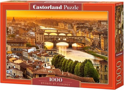 Castorland Bridges of Florence – Puzzel – 1.000 stukjes – Satijnen afwerking – Perfecte pasvorm – Europese kwaliteit