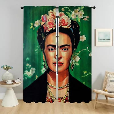 Frida's Gordijnen Kinderkamer Gordijnen voor Slaapkamer Verduisterend Gordijn voor Kamer 2 Paneel Shades Halloween Decoratie Scheidingswand Woonkamer W50xH70cmx2pcs-CL brown