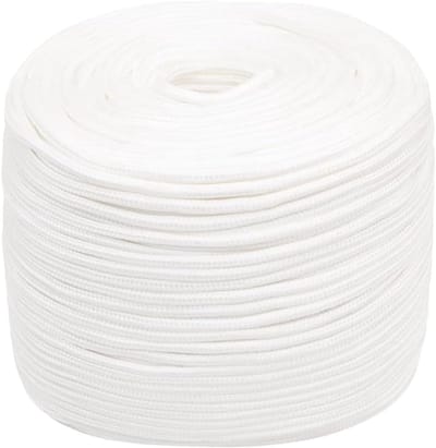 Boottouw - Aanlijnlijn Gevlochten Koord - Varen en Zeilen - Sterk Polypropyleen Materiaal - 10mm 25m - Wit
