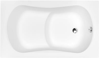 Badland ARIA REHAB ligbad 120 x 70 cm wit met acrylpaneel met handgrepen