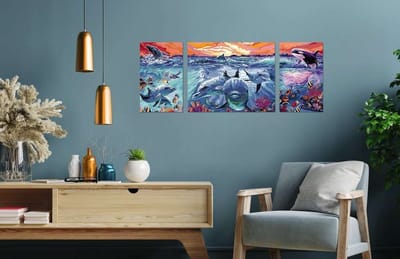 Ravensburger CreArt Dolphins at sunset - Schilderen op nummer voor volwassenen