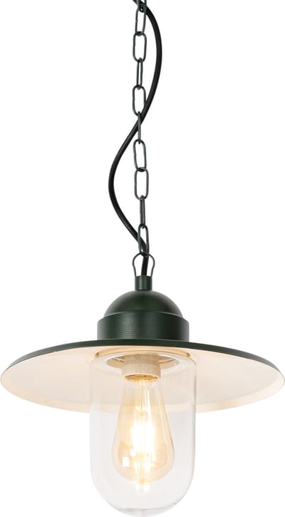 QAZQA kansas - Moderne Hanglamp voor buiten - 1 lichts - Ø 29.4 cm - Groen - Buitenverlichting