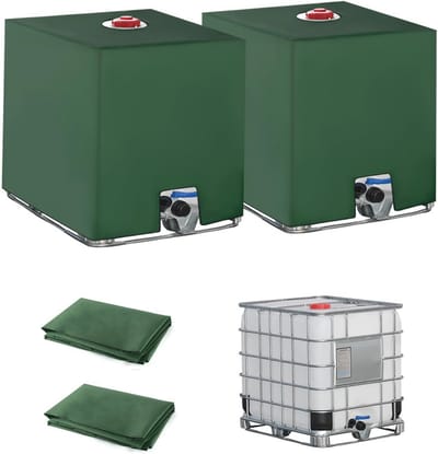 Afdekzeil voor IBC tank 1000 liter - UV-bescherming en regenwater bescherming - 2 stuks