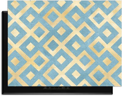 KitchenArt - Deep Diamond Grid - Inductie Beschermer - 78x52 cm - Kookplaat Beschermer - Luxe Afdekplaat Inductieplaat - Anti-slip & Oprolbaar - Beschermmat Inductiekookplaat