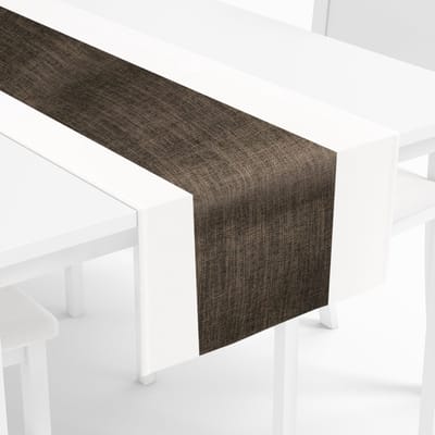 Dailygoods- Tafelloper Wasbaar - Linnen Tafelloper - Tafeldecoratie Bruiloft/Verjaardag - 180 x 30 cm - Donkerbruin - Elegant Design - Tafelkleed