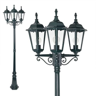 KS Verlichting - Ancona - Buitenlantaarn - 3 lichts - Aluminium - Tuinlamp - Klassiek - groen