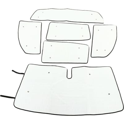 Lot de 6 pare-soleil de pare-brise de voiture avec réflecteurs UV et protection thermique, munis de ventouses, pour XK50 2007-2021 black