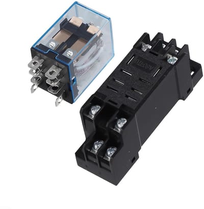 Elektromagnetisch Vermogensrelais - Tussenrelais - Industriële Besturing - Transparante Behuizing - 220-240VAC 10A - Transparant