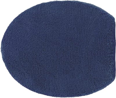 Flanellen Toiletdekselhoes - Zachte Toilet Cover - Badkamer Comfort - Microvezel Materiaal - Past Meeste Toiletdeksels - Donkerblauw
