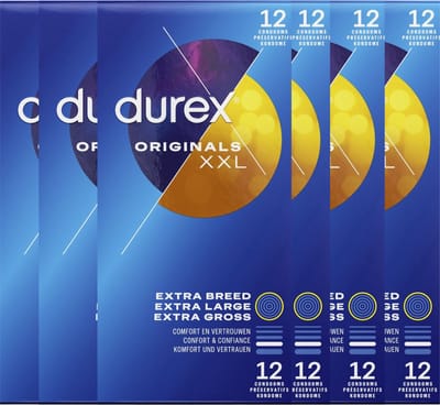 Durex Condooms XXL 12st - 6 Stuks - Voordeelverpakking