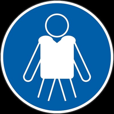 Reddingsvest verplicht bord - kunststof - M053 300 mm