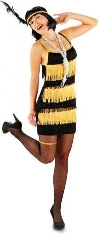 Folat - Jaren 20 Flapper Charleston Jurk 3-delig (36-38)