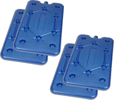 Cosy & Trendy Koelelement - 4x - blauw - kunststof - 400 gram - 14 x 25 x 1 cm - platte vorm