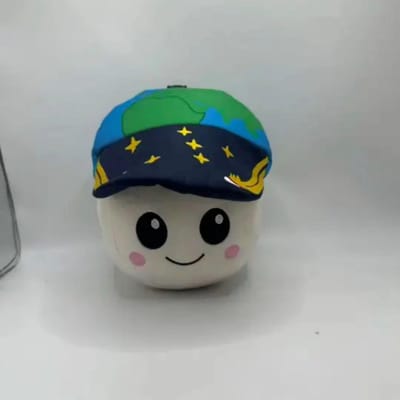 10cm Schattig Stijgend Maskotte Pluche Speelgoed Van Artemis II Missie Zacht Gevuld Ruimtepop Met Sterrenhemel Aarde Hoed Voor Kinderkamer Decoratie 10cm